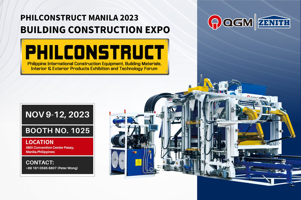 QGM Block Machine သည် PHIL CONSTRUCT MANILA 2023 သို့ တက်ရောက်မည်ဖြစ်ပါသည်။