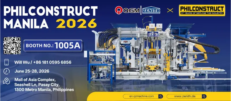 Quangong Machinery Co., Ltd. သည် အရှေ့တောင်အာရှ ဆောက်လုပ်ရေးပစ္စည်းများဈေးကွက်တွင် အခွင့်အလမ်းသစ်များရှာဖွေရန် ဖိလစ်ပိုင်ဆောက်လုပ်ရေးပြပွဲတွင် မကြာမီပြသတော့မည်ဖြစ်သည်။