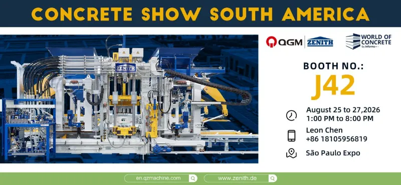 Quangong Machinery သည် ဘရာဇီးနိုင်ငံ၊ ဆောပေါလိုရှိ ကွန်ကရစ်ပြပွဲတွင် ပြသရန် စီစဉ်ထားသည်—ဤအဓိက တောင်အမေရိကစက်မှုလုပ်ငန်းပွဲအတွက် ကျွန်ုပ်တို့နှင့် ပူးပေါင်းပါ။
